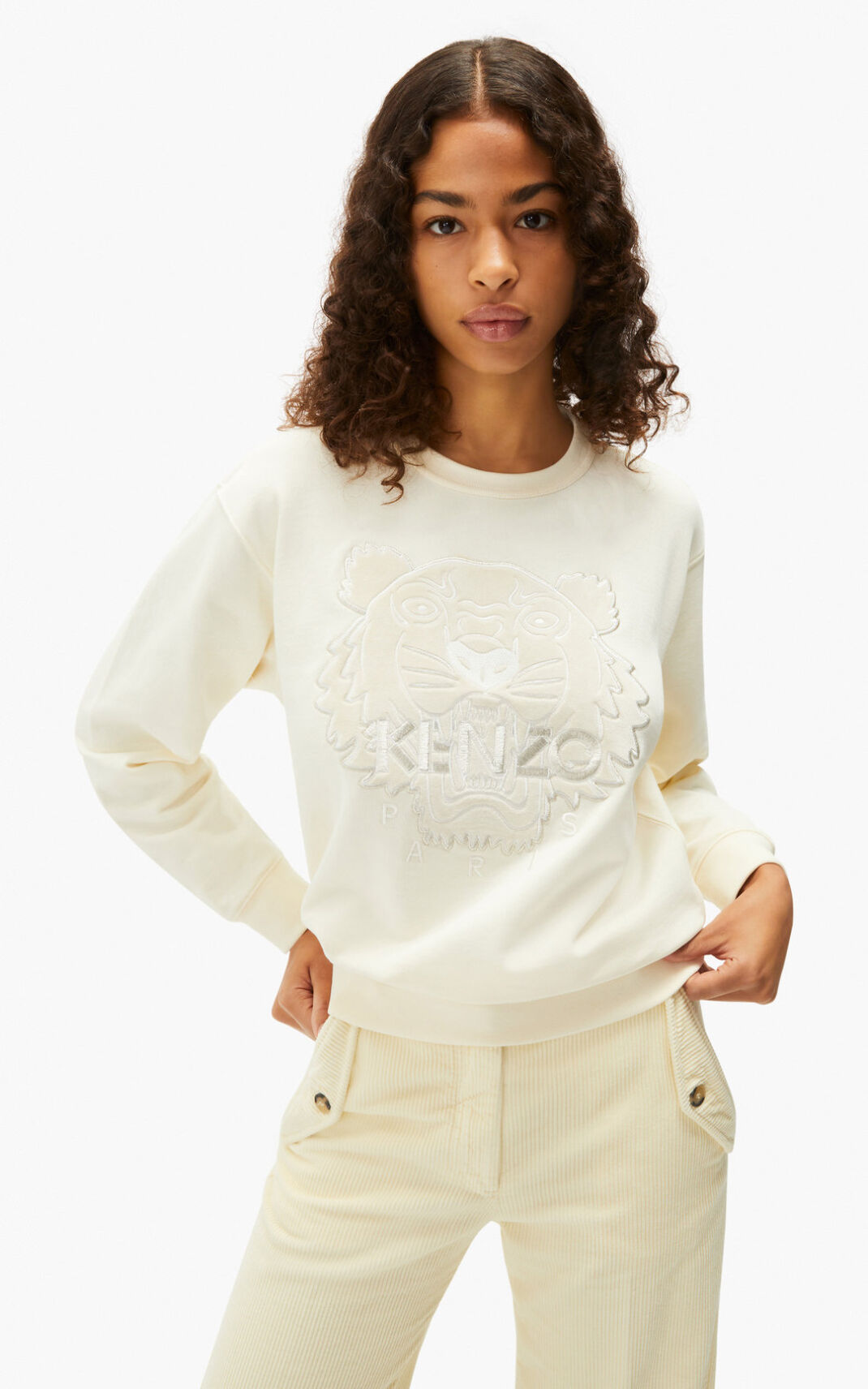 Sudadera Kenzo The Invierno Capsule Tiger Mujer Blancas TXC837091